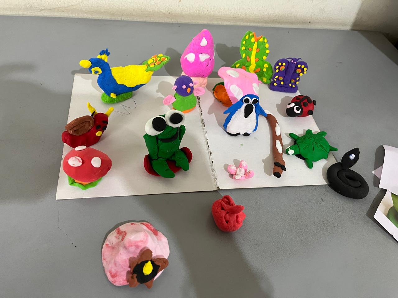 Clay modelling by our members