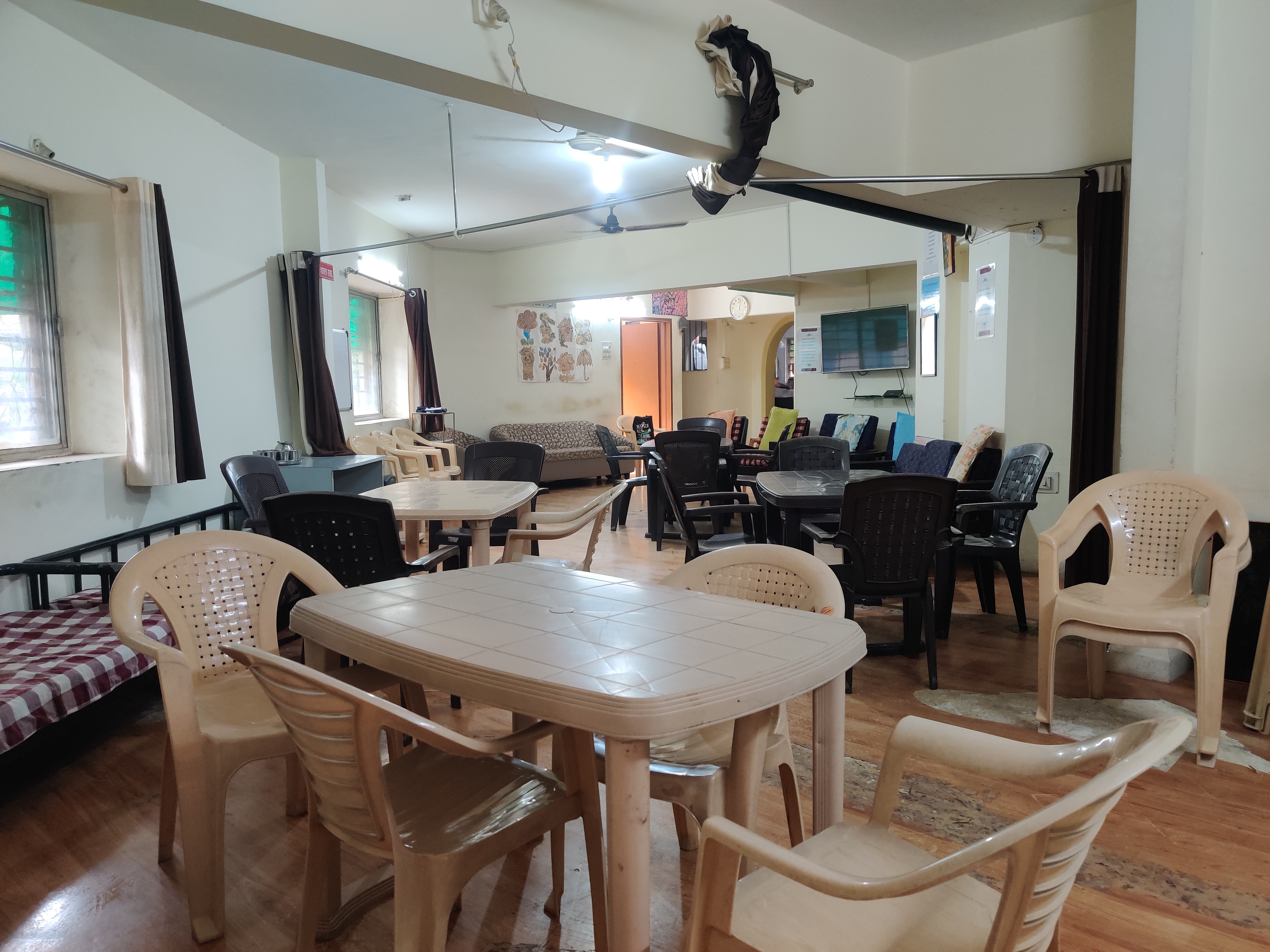 Hall room for dining and activities