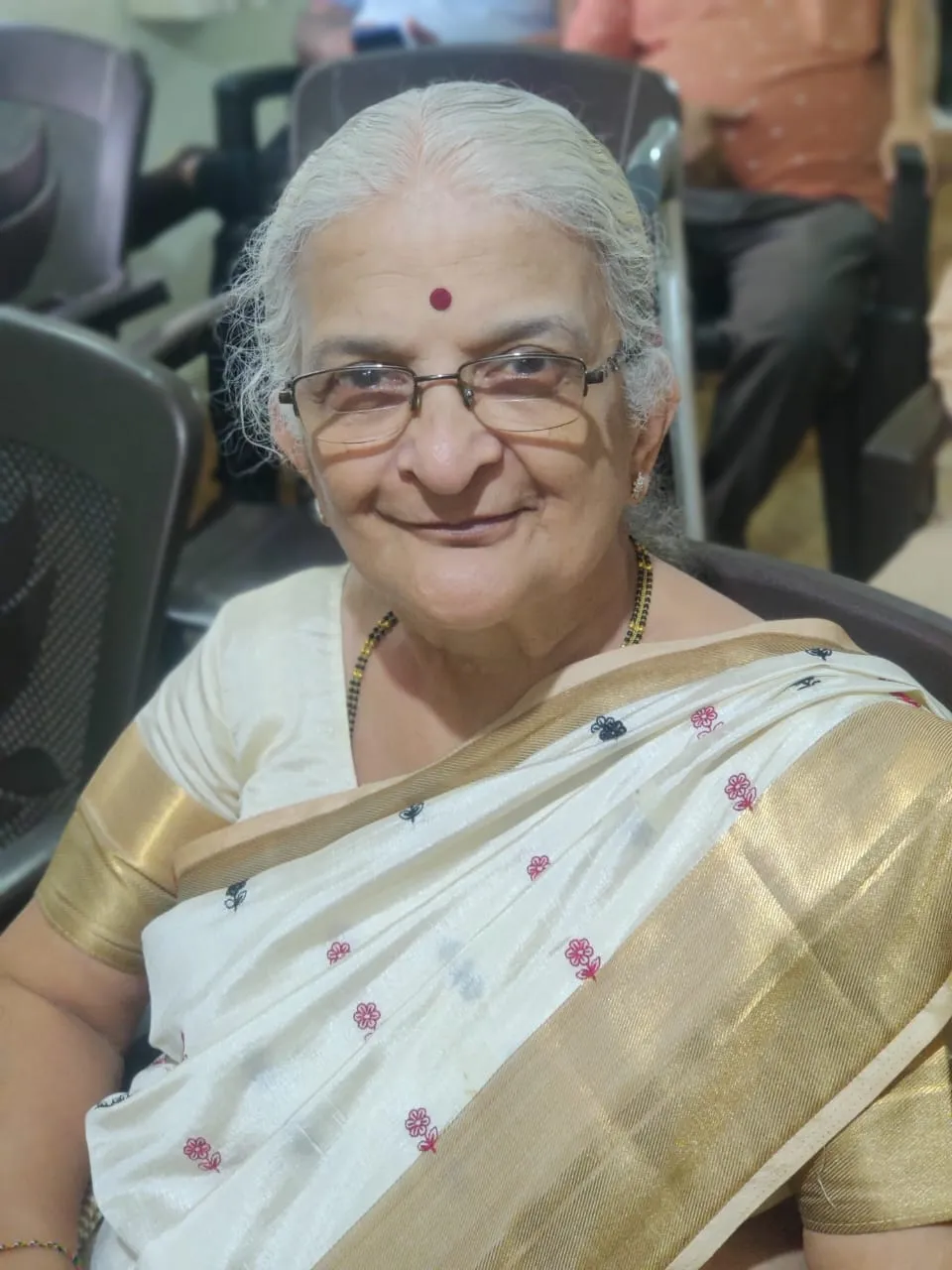 Senior citizen enjoying social time at the centre
